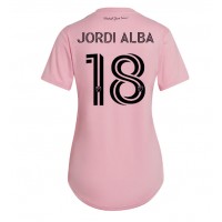 Camisa de Futebol Inter Miami Jordi Alba #18 Equipamento Principal Mulheres 2023-24 Manga Curta